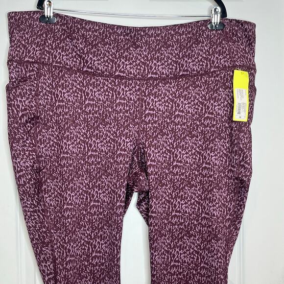 All in Motion Purple NEW Leggings Pockets Plus Size 3X - Picture 3 of 9